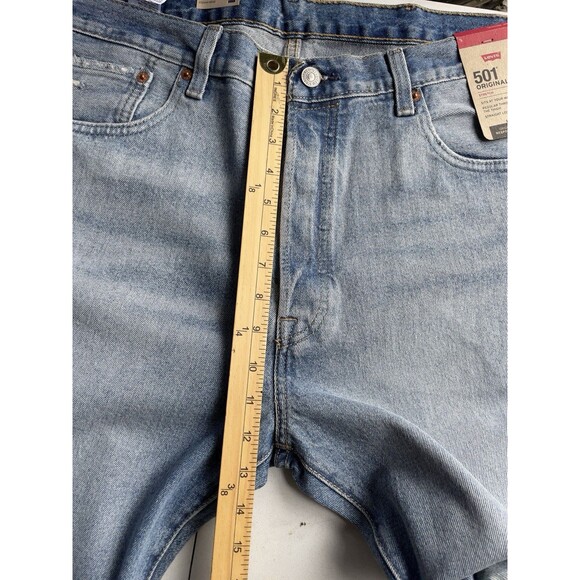 Levi’s 501 Original Fit Men’s Buttonfly Straight Leg Blue Jeans W38 L34 - Picture 11 of 16
